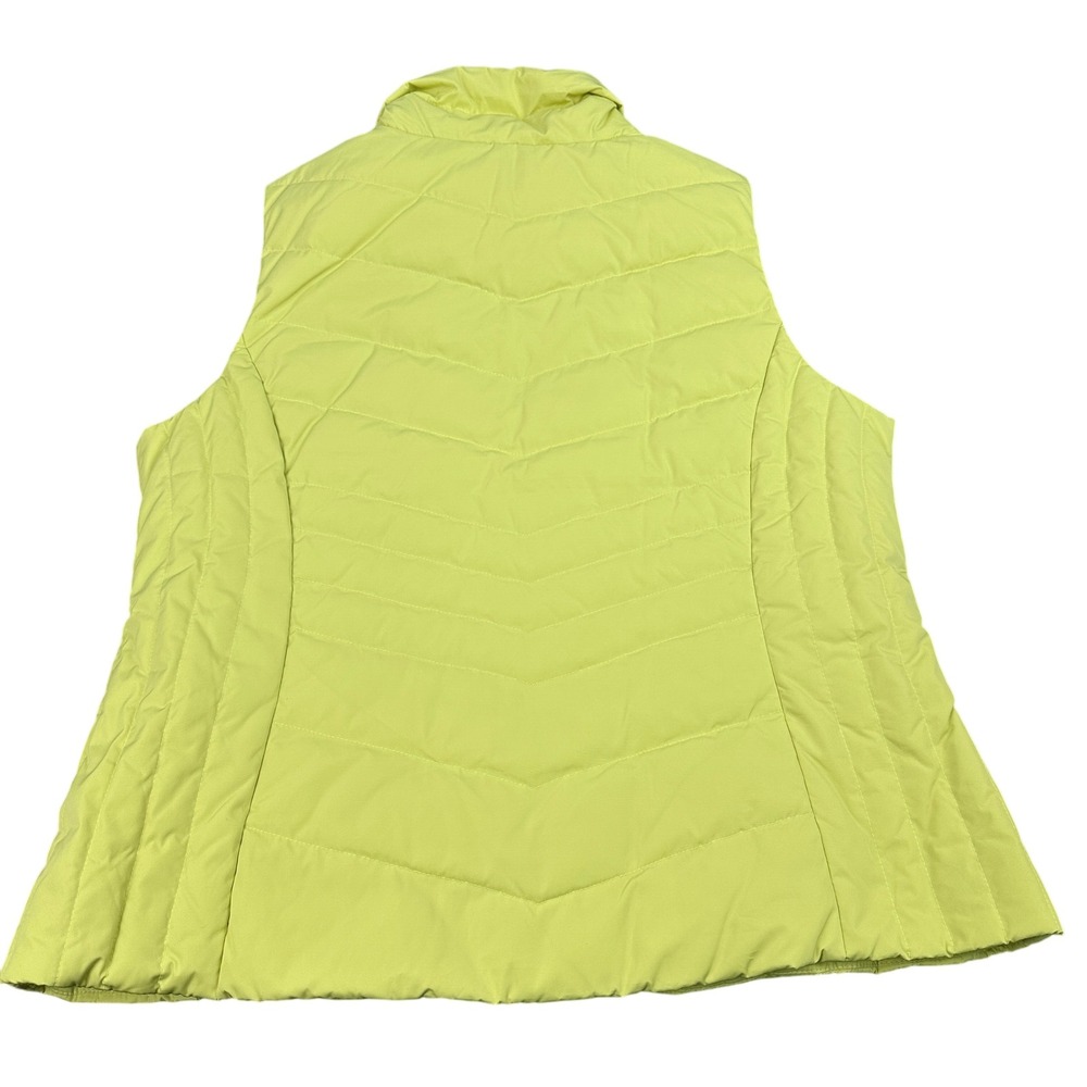 Talbots Women's Puffer Vest Lime Green Quilted Zipper XL - Picture 3 of 6